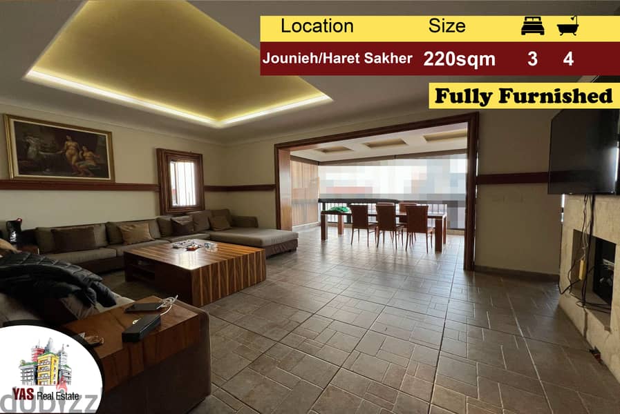 Jounieh/Haret Sakher 220m2 | Fully Furnished | Sea View | Calm | EH/IV 0