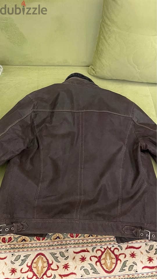 buffalo brown leather jacket made in italy 4