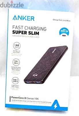 Anker fast charging super slim powercore III sense 10k original & las