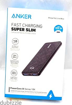 Anker fast charging super slim powercore III sense 10k 0