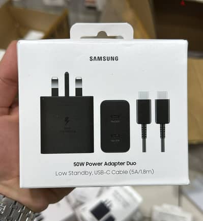 Adapter Samsung 50w power Duo 3pin with cable amazing & good offer