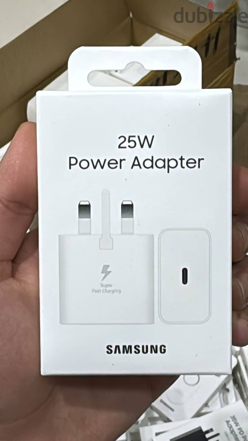 Samsung 25w pd adapter usb-c 3 pin white 0