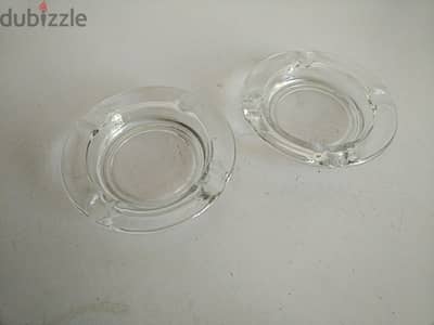 Two round glass ashtrays - Not Negotiable