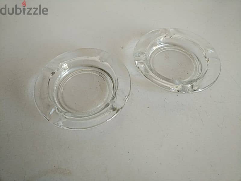 Two round glass ashtrays - Not Negotiable 0