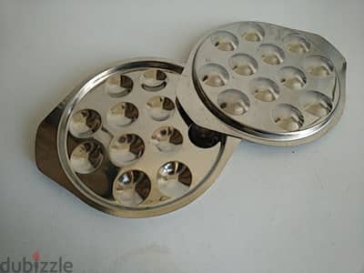 Set of two stainless steel snails plates - Not Negotiable