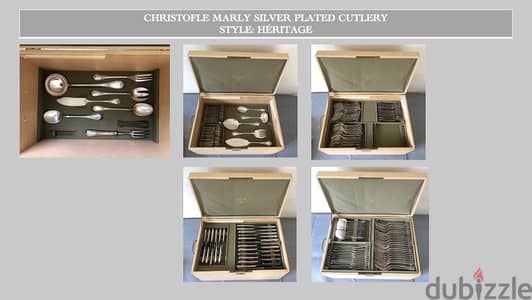 Christofle Marly | Silver plated cutlery box set