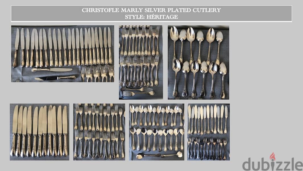 Christofle Marly | Silver plated cutlery box set 1