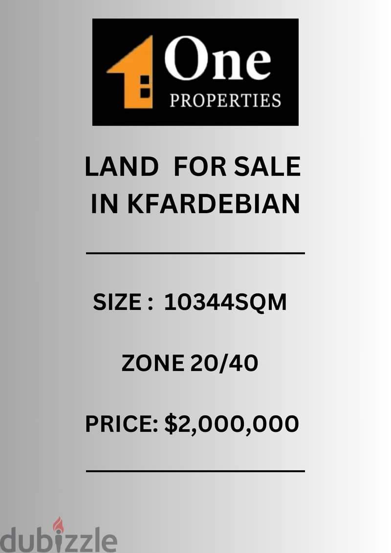 LAND FOR SALE IN KFARDEBIAN 0