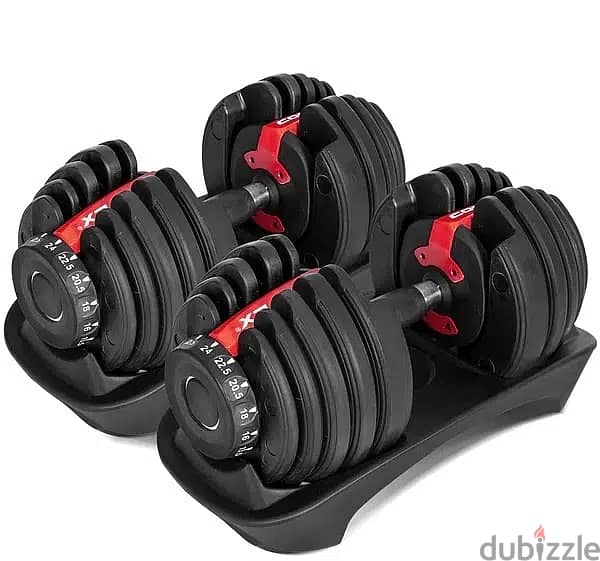 Adjustable Dumbells 48KG + Bench (Used like new) 0