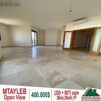 250 sqm apartment for sale in Mtayleb with an terrace!!