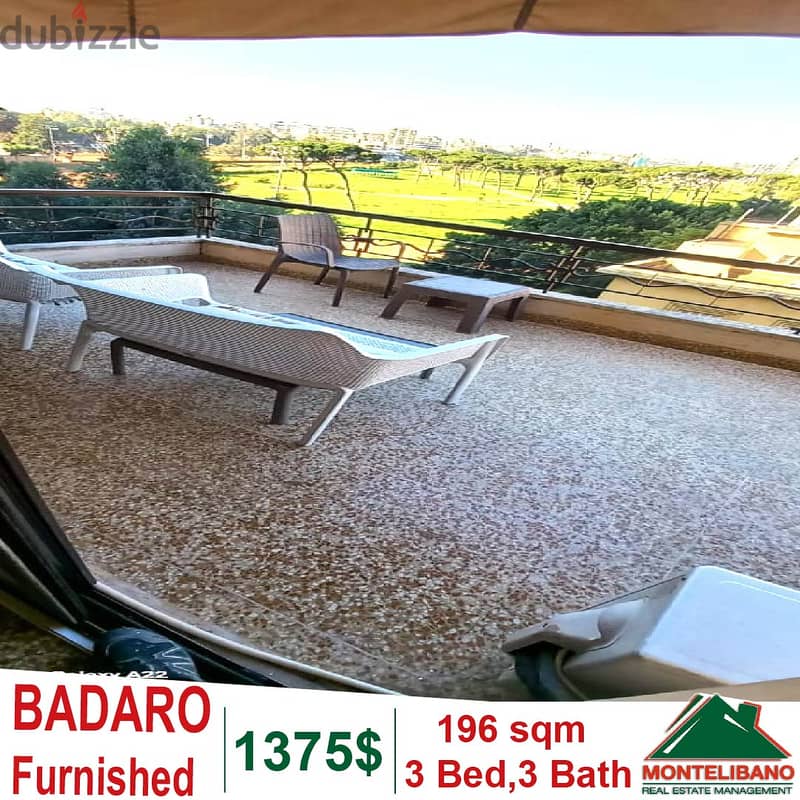 Fully Furnished 196 sqm apartment for rent in Badaro +open city view 0