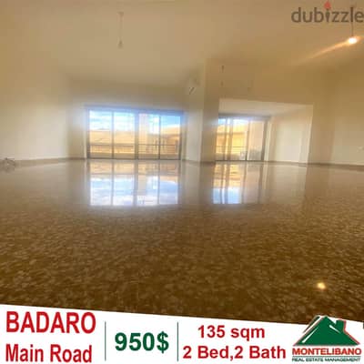 135 sqm apartment for rent in Badaro!!