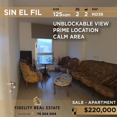 Apartment for sale in Sin El Fil ND38 شقة للبيع في سن الفيل