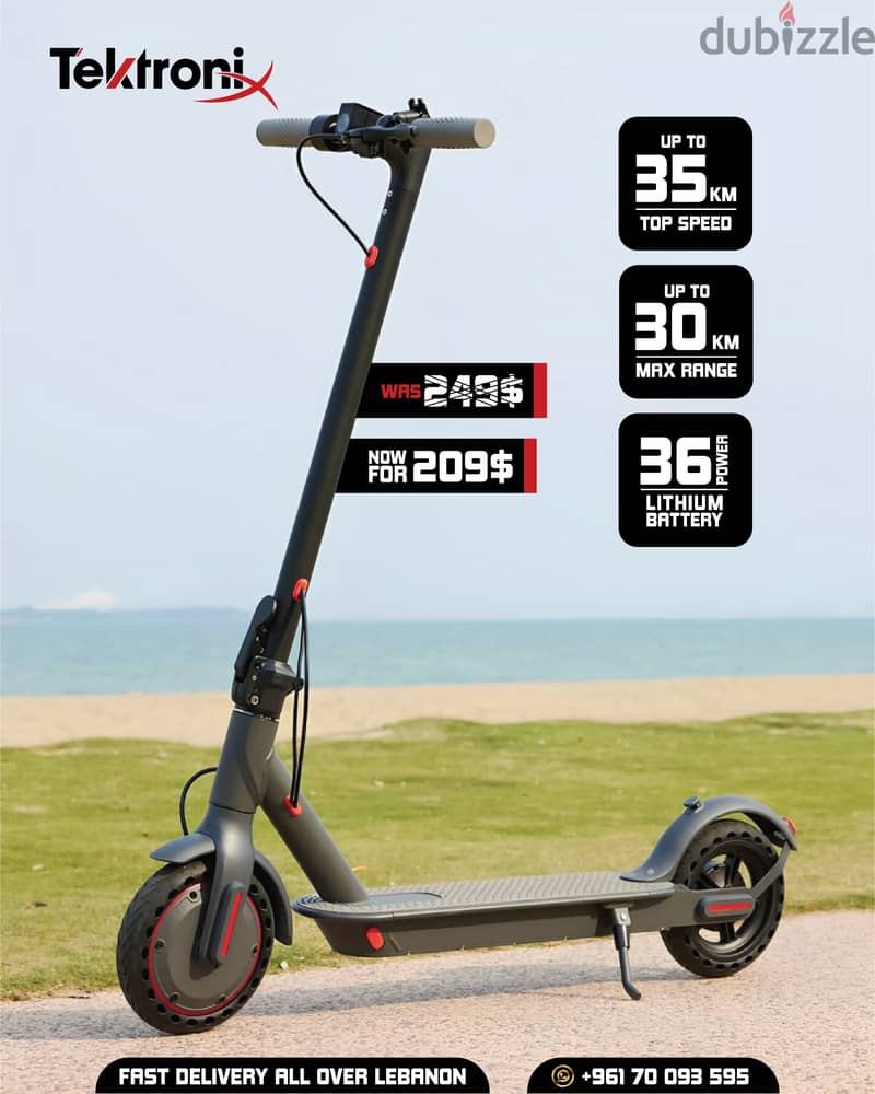 Scooter Electrical 35KM/h Speed Motor & 30KM Max Range with APP 0