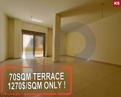 70SQM TERRACE- GREAT CATCH - Baabda Town/بعبدا  REF#KS116702