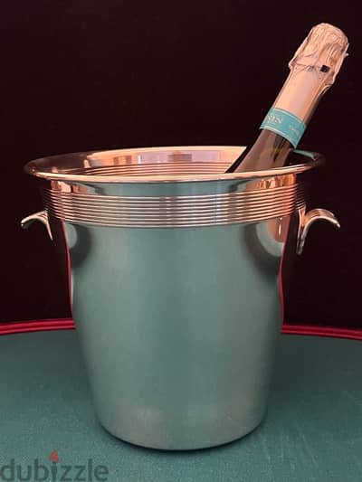 LANCEL vintage Silver champagne bucket