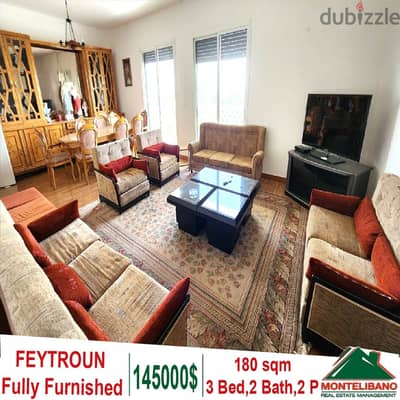 Fully Furnished 180 sqm apartment for sale in Feytroun with open view