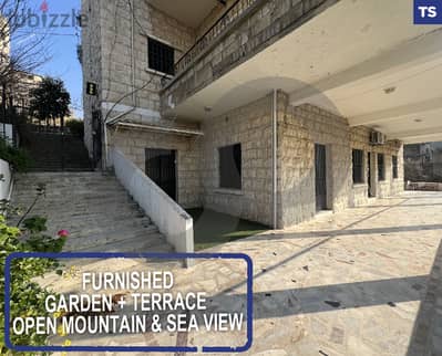 Garden + Terrace-Open mountain & sea view- Aley REF#TS116717