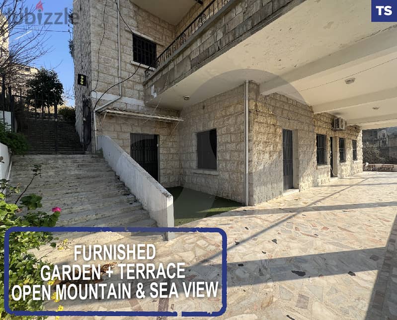 Garden + Terrace-Open mountain & sea view- Aley REF#TS116717 0