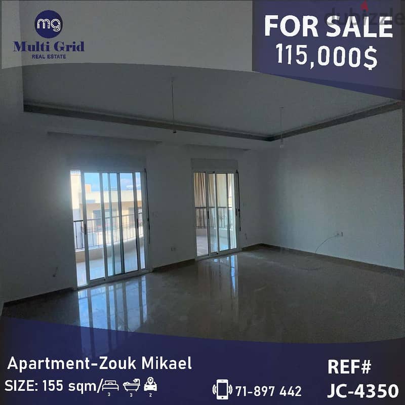 JC-4350 / Apartment for Sale in Zouk Mikael , شقة للبيع في زوق مكايل 0