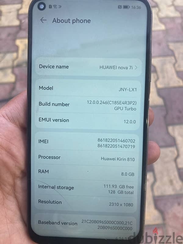 nova 7i 128gb 8ram اقراء الوصف 0