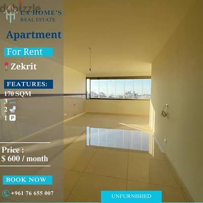 apartment for rent in zekrit شقة الايجار في زكريت