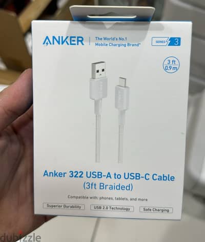 Anker 322 usb-a to usb-c cable (0.9m braided)