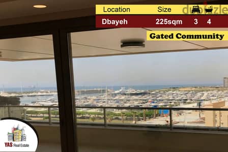 Dbayeh 225m2 | Gated Community | Marina View | High End | MJ |