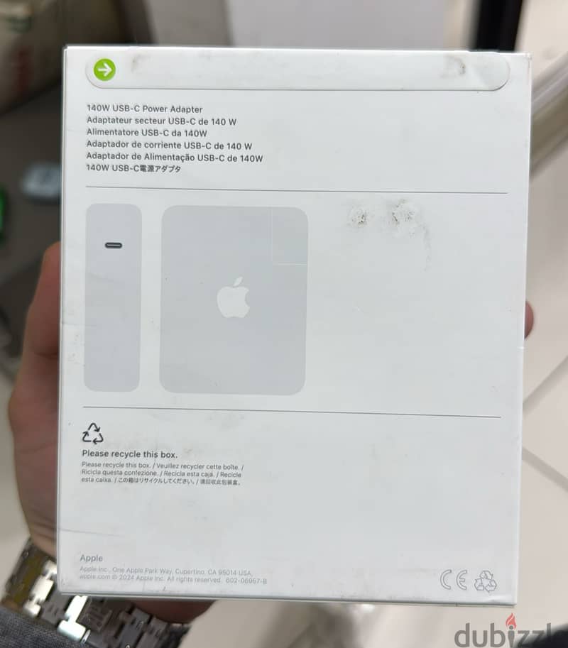 apple 140W USB-C POWER ADAPTER 2pin MW2M3 New Version 1