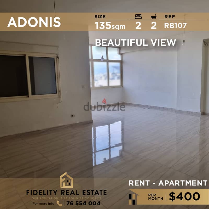 Apartment for rent in Adonis RB107 شقة للإيجار في أدونيس 0