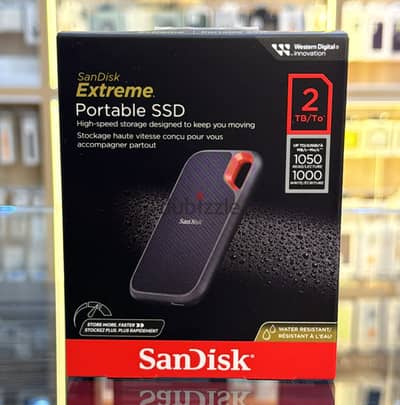 Sandisk extreme portable SSD 2tb up to 1050mb/s original & new offer