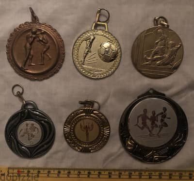 Six Old Medals Sports 1995 - 2001 - 02 - 03 - 04 - 05