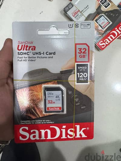 Sandisk ultra sdhc uhs-I cards 32gb up to 120mg/s great & best offer