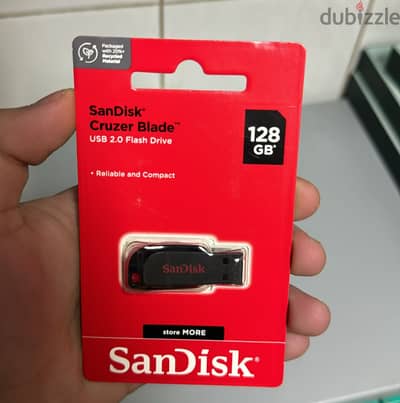 Sandisk cruzer blade 2.0 flash drive 128gb great & new offer