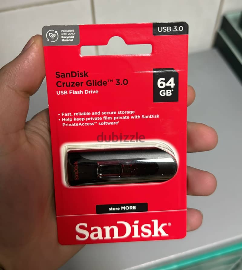 Sandisk Cruzer Glide 3.0 flash drive 64gb 0