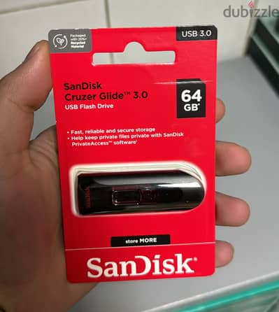 Sandisk Cruzer Glide 3.0 flash drive 64gb great & new offer