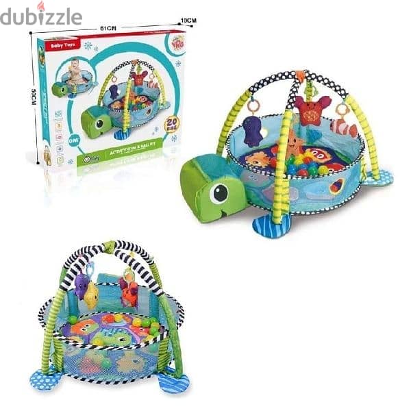 Turtle Baby Activity Gym With Ball Pit 1