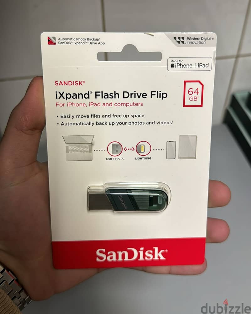 SanDisk ixpand Flash Drive Flip for iPhone 64GB exclusive & last offe 0