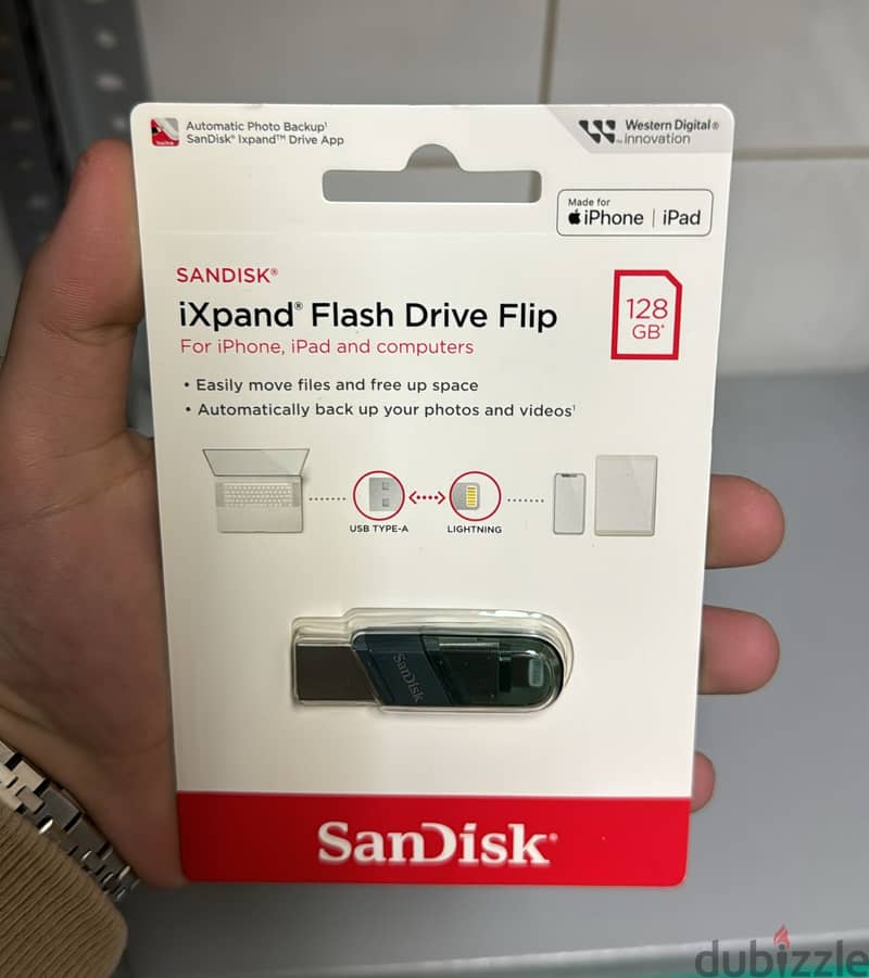 SanDisk ixpand Flash Drive Flip for iPhone 128gb original & best pric 0