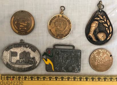 Six Old Medals Space Football Marathon United nations Cable Car Father