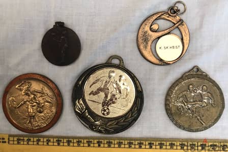 Five Old Medals Sports 1973 - Belgian First Amateur Division