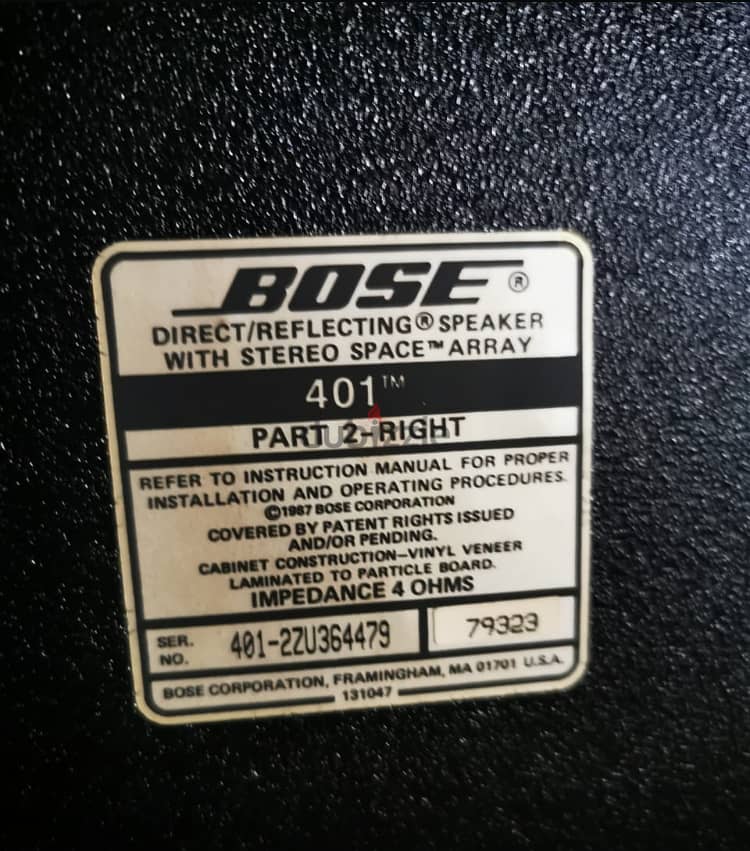 BOSE 401(TM) Speakers 1