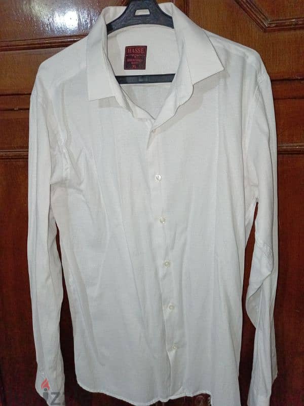 Hasse slim fit white shirt 0