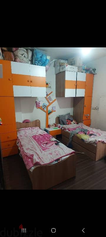 bed 2pcs with desk 2