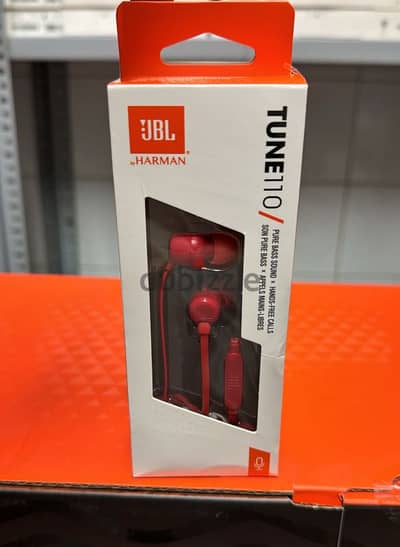 Jbl Tune 110 earphones 3.5mm red last