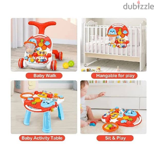 2 In 1 Baby Push Walker With Educational Activity 1