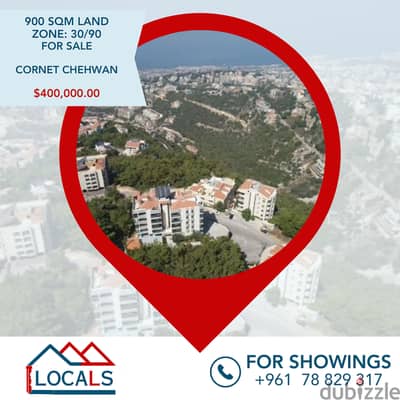 A 900 SQM Land in Cornet Chehwan with Stunning Views