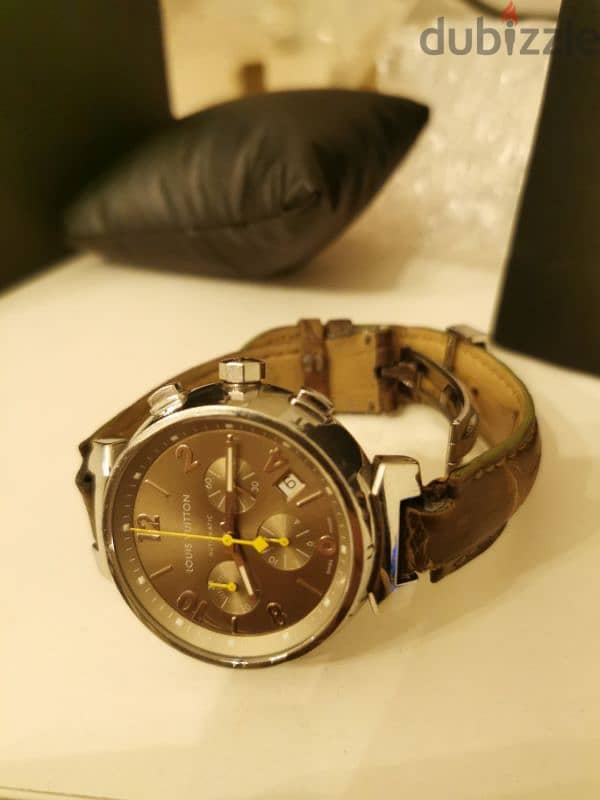 Louis Vuitton Brown Tambour Automatic Mens Wristwatch 2