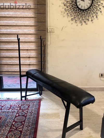 bench + rack (used) 25$ ONLY