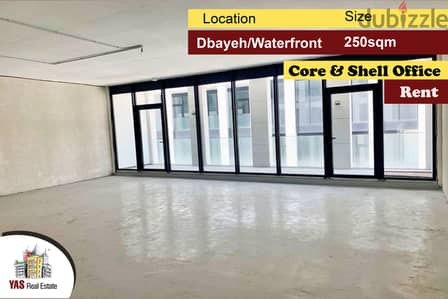 Dbayeh/Waterfront 250m2 | Core & Shell office | Rent | Luxury | MJ